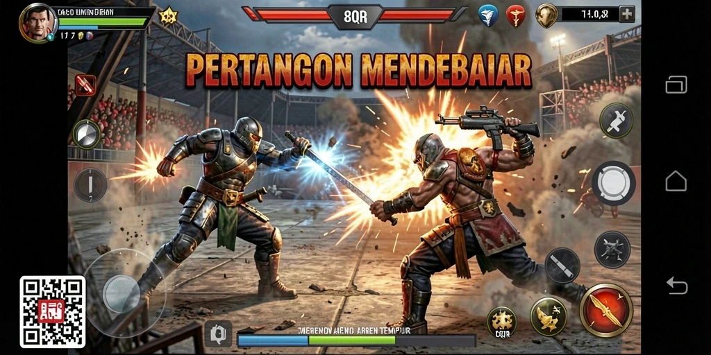 Gameplay menarik dalam pertarungan maksimal 8QR.