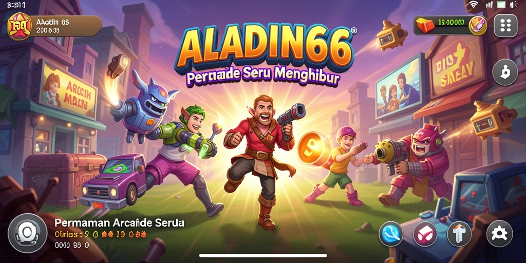 Tampilan gameplay ALADIN66 yang penuh warna dan menantang.