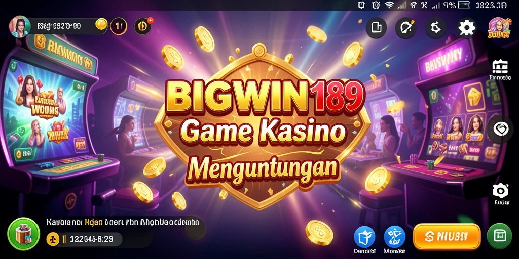 Screenshot gameplay utama BIGWIN189 menampilkan momen seru permainan kasino.