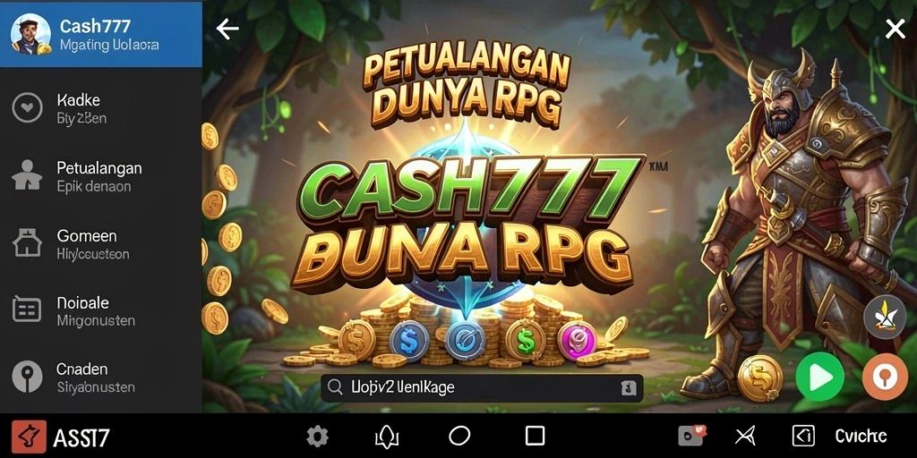 Tampilan gameplay mendalam dari CASH777 dalam dunia RPG.