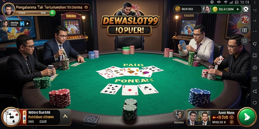 Screenshot DEWASLOT99 menampilkan serunya gameplay Poker.