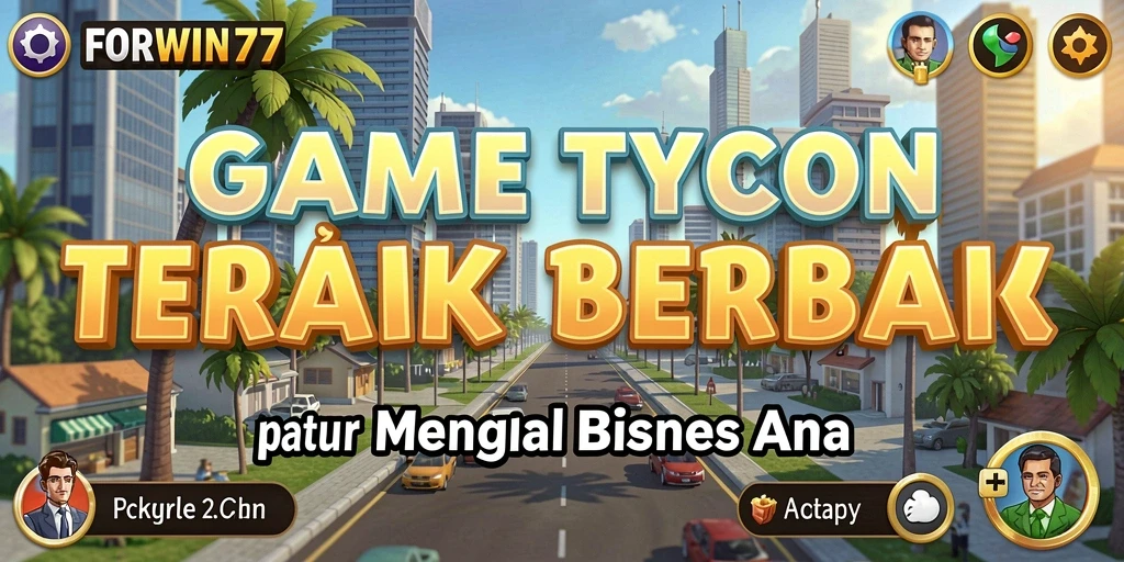 Tampilan gameplay FORWIN77 yang menarik dan interaktif dalam mengelola bisnis.