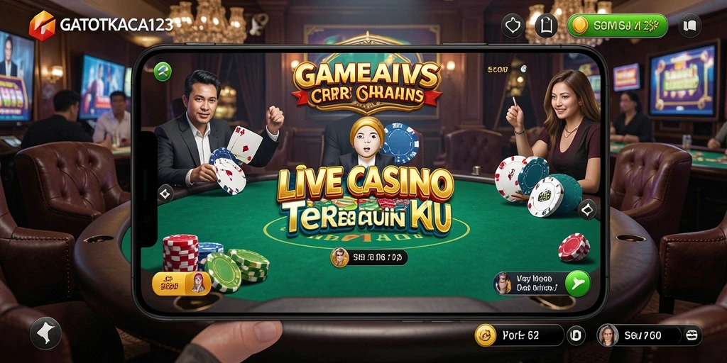 Tampilan gameplay GATOTKACA123 yang mendebarkan di Live Casino.