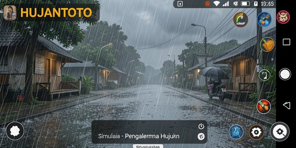 Tampilan gameplay HUJANTOTO yang interaktif dan menarik.
