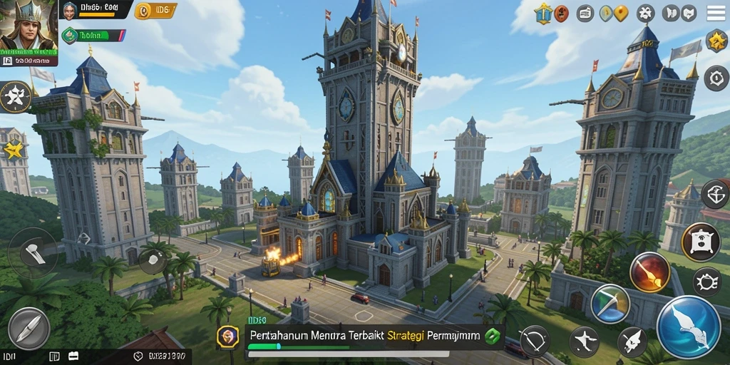 Screenshot menunjukkan gameplay menara bertahan yang mendebarkan di ID66.