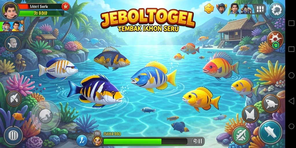 Gameplay seru saat menembak ikan di JEBOLTOGEL.