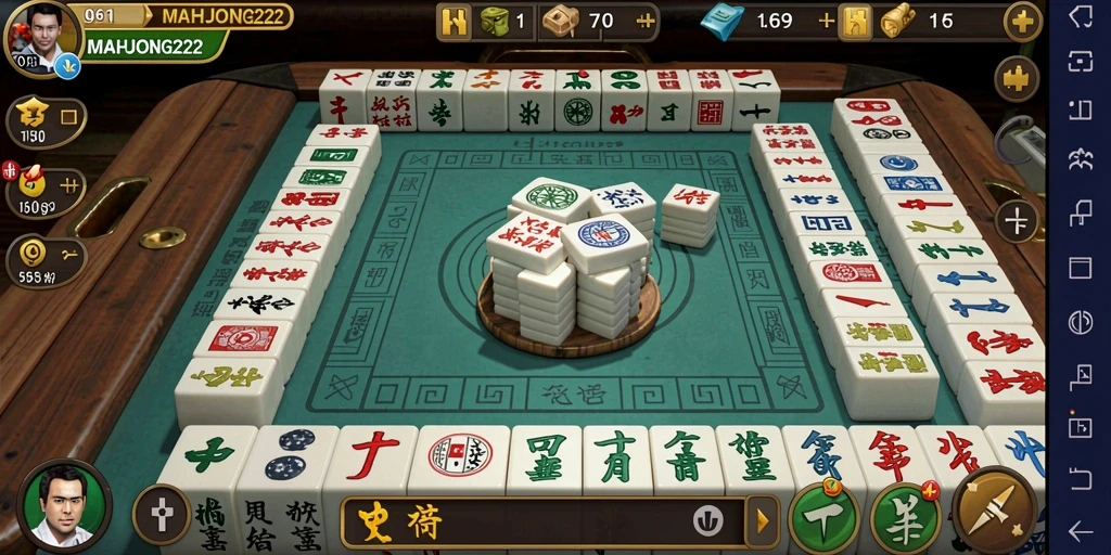 Tampilan gameplay MAHJONG222 saat memancing di laut yang indah.