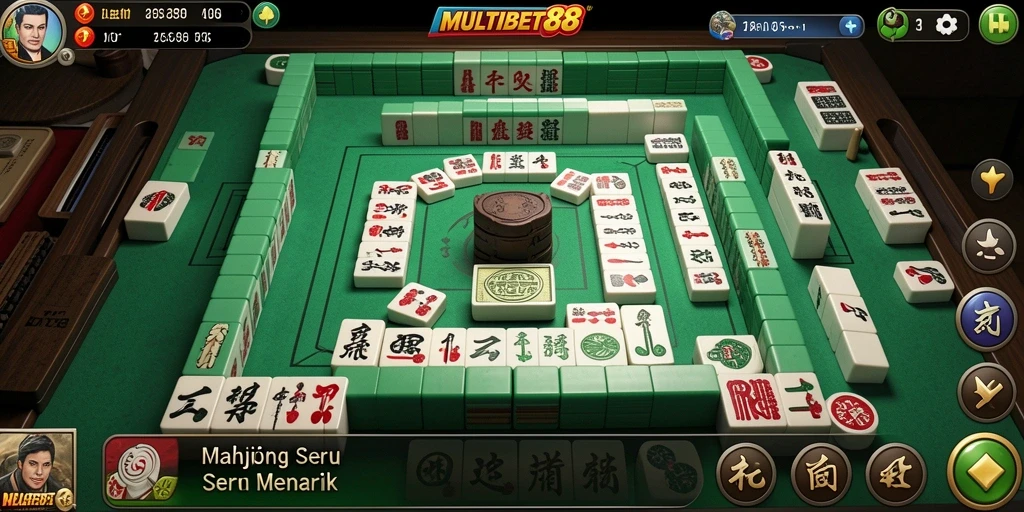 Screenshot gameplay MULTIBET88 yang menampilkan pengalaman Mahjong yang seru.