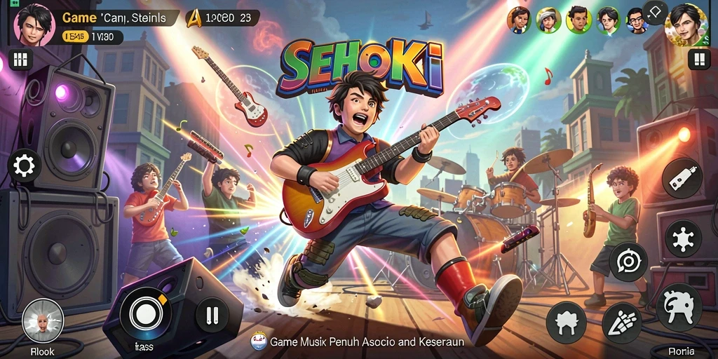 Tampilan gameplay SEHOKI yang menarik dan penuh warna.