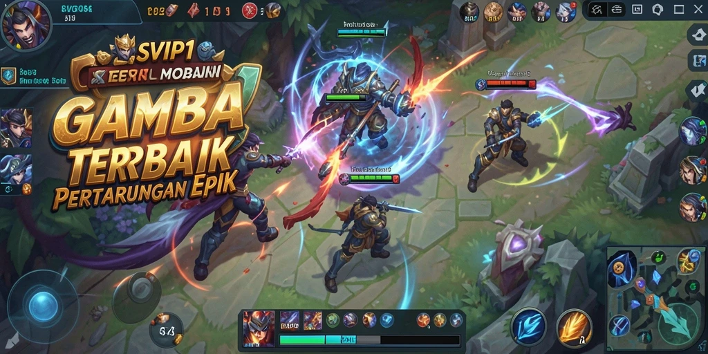 Screenshot gameplay SVIP1 dengan pertarungan epik antara karakter.