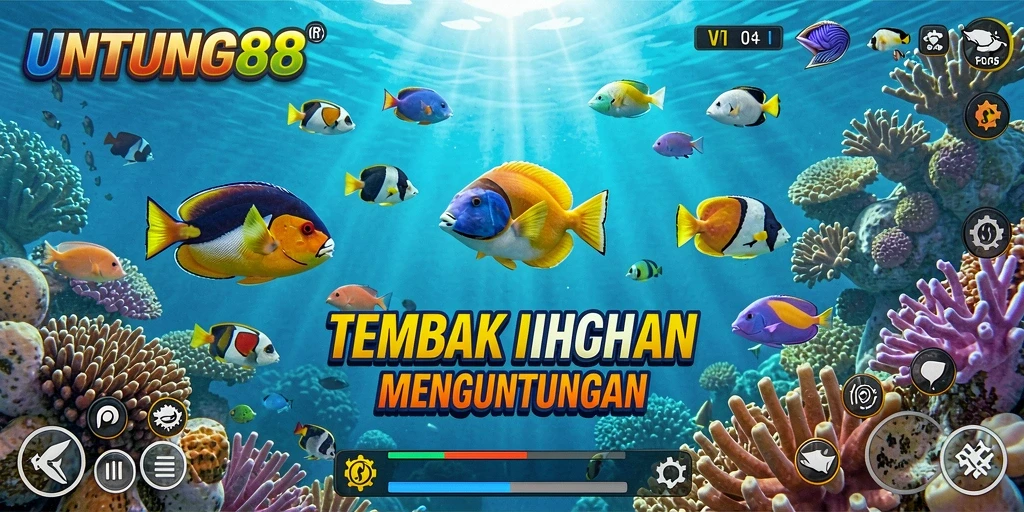 Screenshot menampilkan aksi seru dalam gameplay Tembak Ikan.