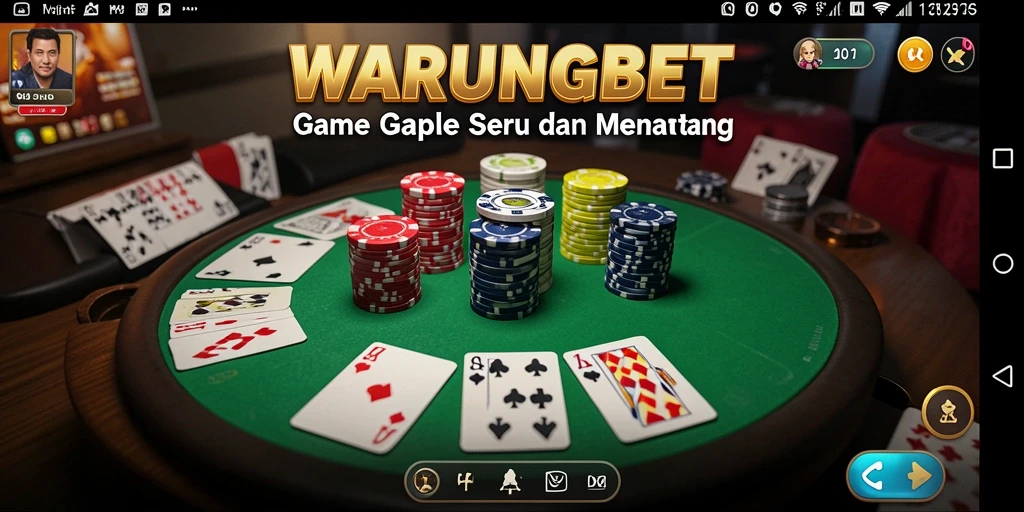 Tampilan menawan dari gameplay Gaple di WARUNGBET.