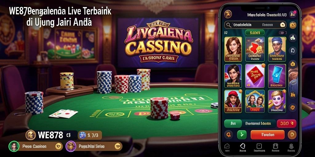 Tampilan gameplay WE878 yang menarik dengan dealer langsung.