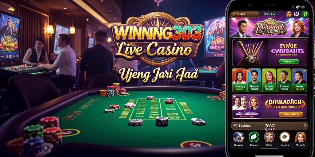 Tampilan menarik dari gameplay Live Casino di WINNING303.