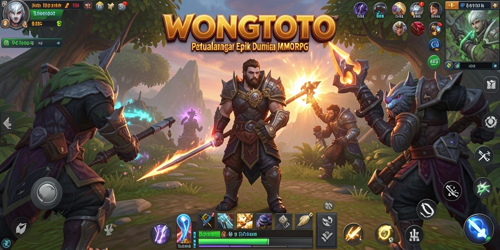 Tampilan gameplay seru dalam dunia fantasi WONGTOTO.